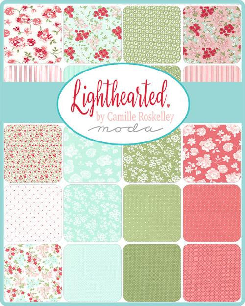 Lighthearted Aqua Heart Dot Yardage by Camille Roskelley for Moda Fabrics |55298 13