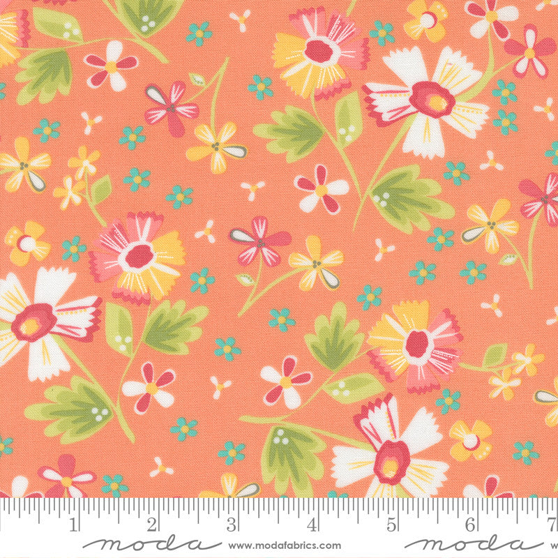 PRESALE In the Garden Garden Flowers Coral Yardage by Corey Yoder for Moda Fabrics| 29230 15
