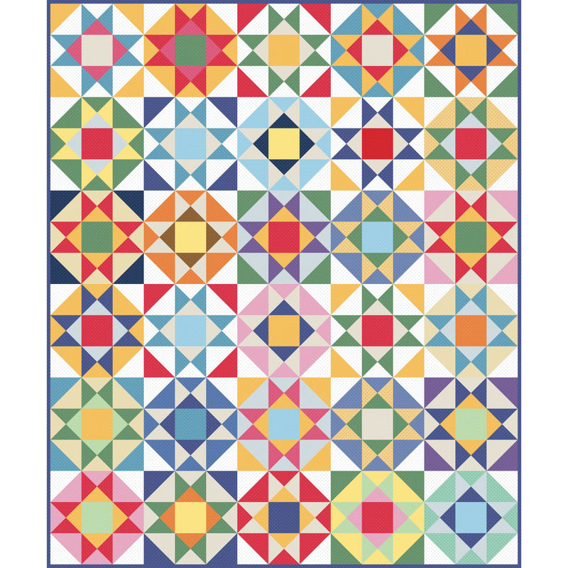 Star Tiles Custom Quilt Kit With American Jane Pindots by American Jane for Riley Blake Designs | Size 45" x 54"