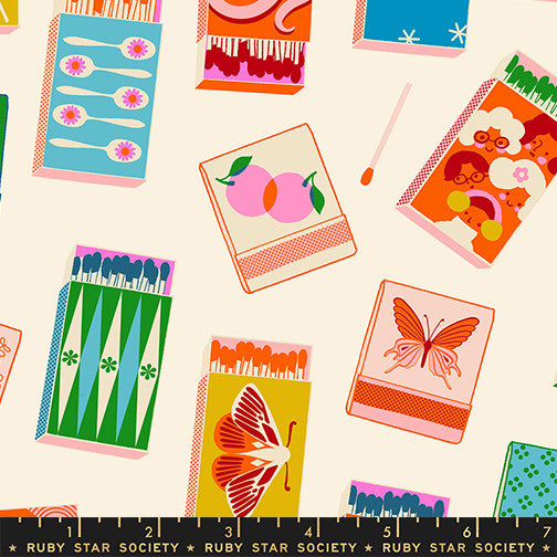 PRESALE Trinketry Matchmaker Natural With Neon Yardage by Melody Miller for Ruby Star Society | RS0109 11