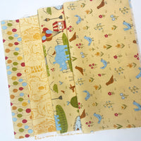 Animal Park Fun Custom Fat Quarter Bundle Yellow by Stacy Iest Hsu for Moda Fabrics | Curated Bundle | 4 Fat Quarters