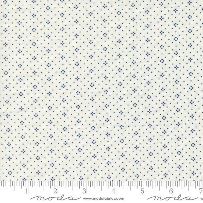 Denim and Daisies Eyelet Midnight Jeans Eyelet Yardage by Fig Tree for Moda Fabrics | 20488 110