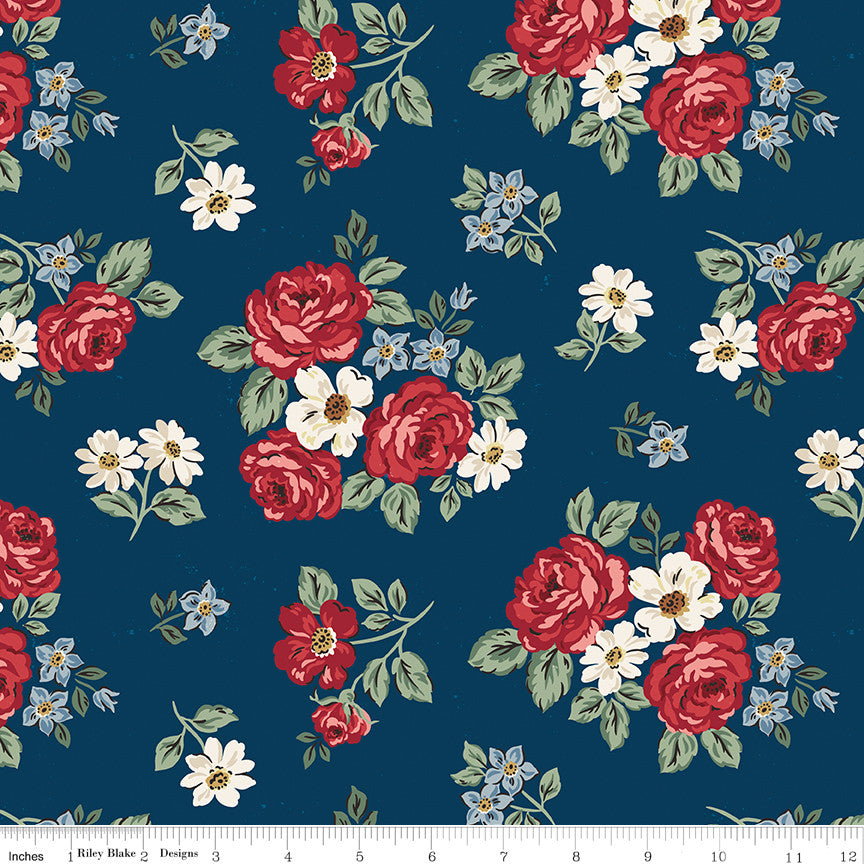 Independence Floral Oxford Yardage by the RBD Designers for Riley Blake Designs | C17331-OXFORD