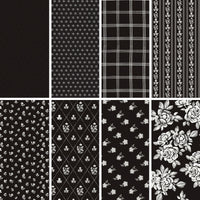 PRESALE Fat Quarter Bundle Black | Moonlit Trellis by My Mind’s Eye for Riley Blake Designs | 8 Fat Quarter | Curated Bundle
