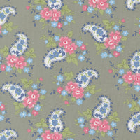 A Cat Named Stitch Sweet Paisley Grey Yardage by Camille Roskelley for Moda Fabrics | 55346 16