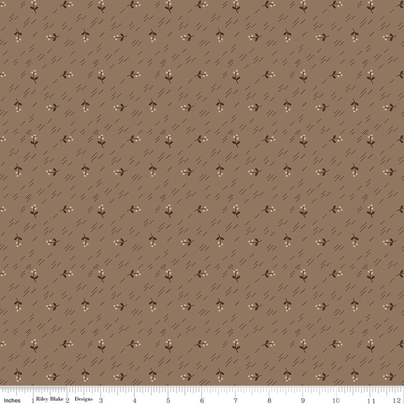 Sale! Autumn Chestnut Berries Yardage by Lori Holt for Riley Blake Designs | C14652 CHESTNUT Cut Options Available