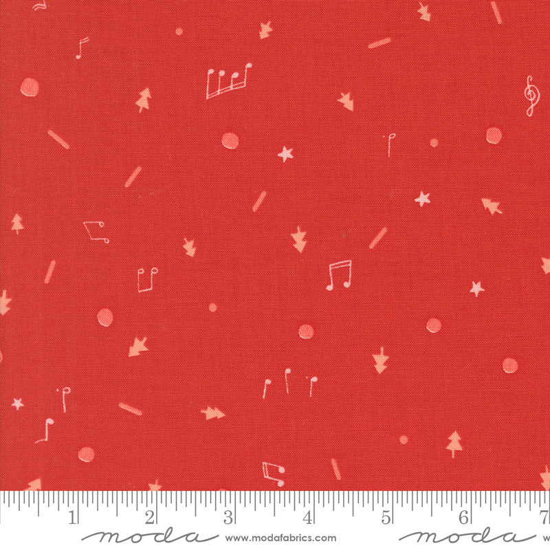 Tiny Christmas Christmas Red Yardage by Lizzy House for Moda Fabrics | 37137 12