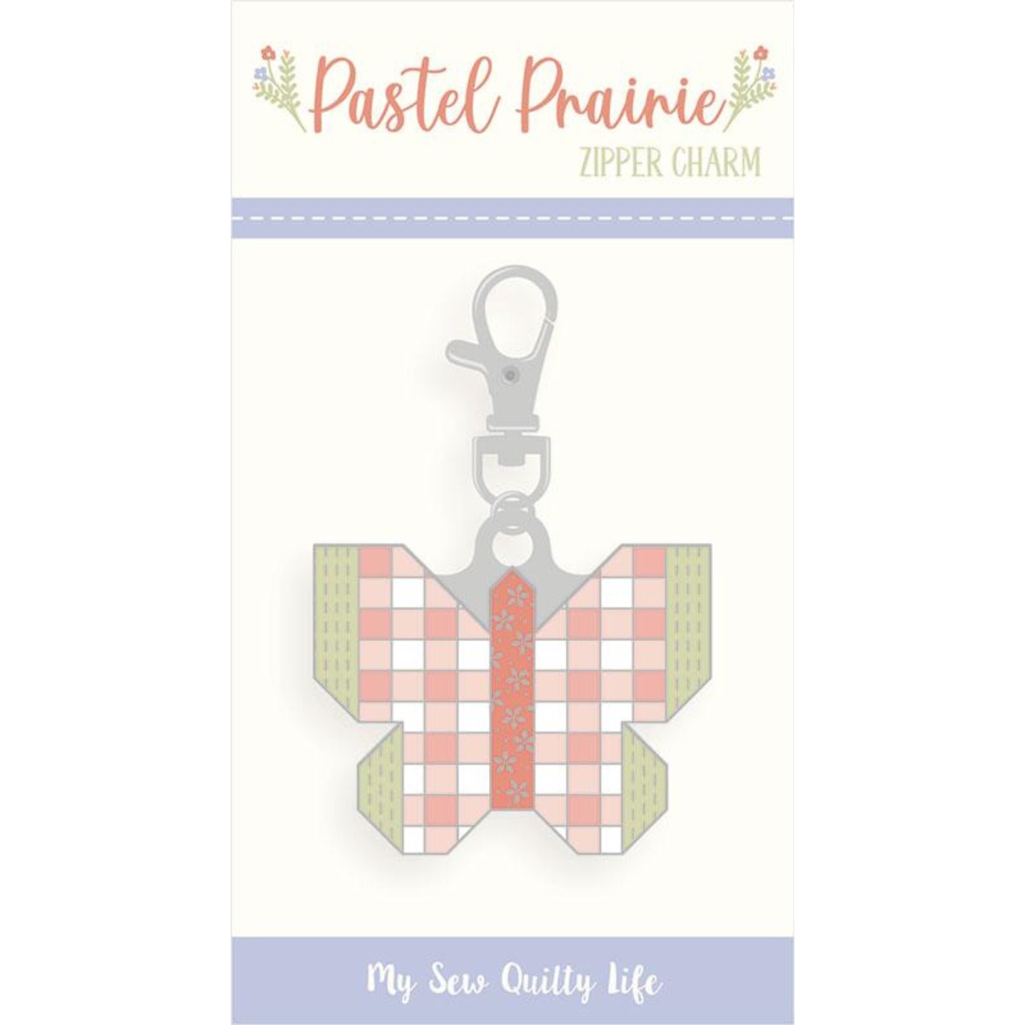 Pastel Prairie Zipper Pull Butterfly by Heather Briggs of My Sew Quilty Life | MSQL 127N