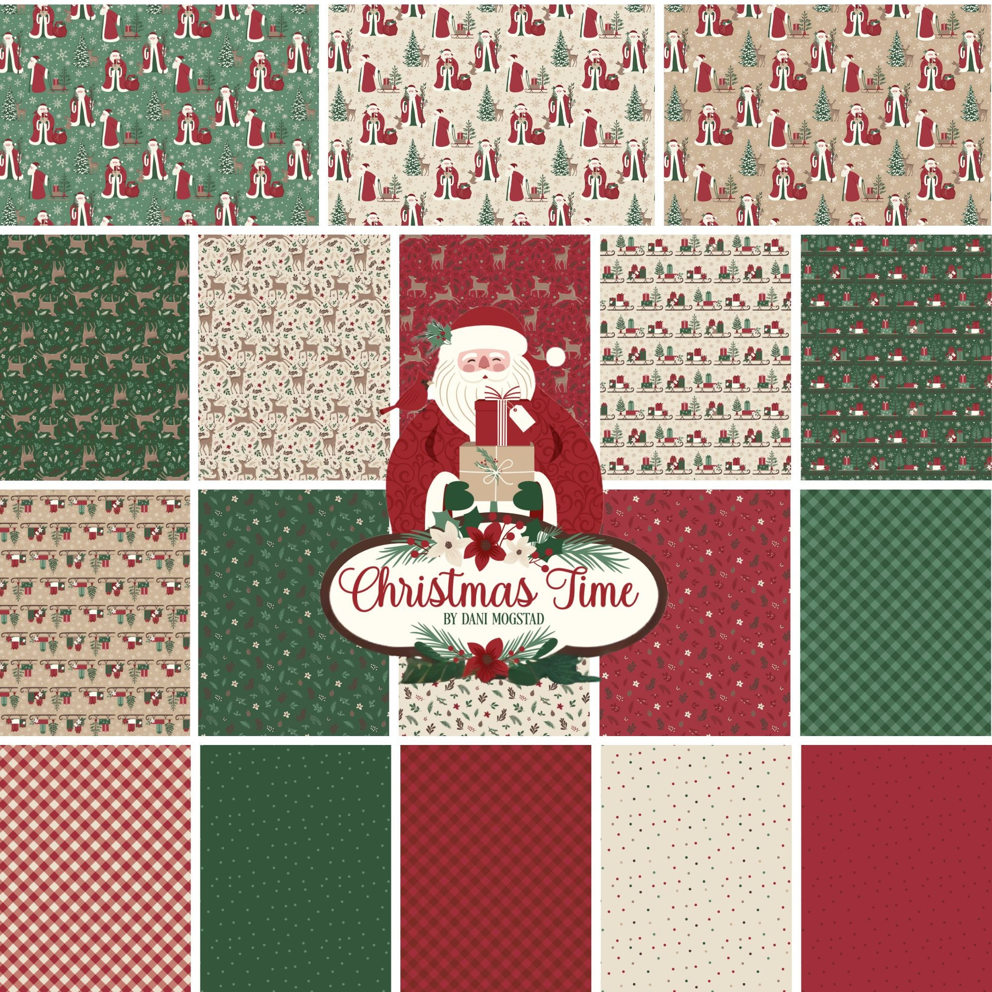 PRESALE Christmas Time 10" Stacker by Dani Mogstad for Riley Blake Designs | 42 Pcs | 10-17820-42