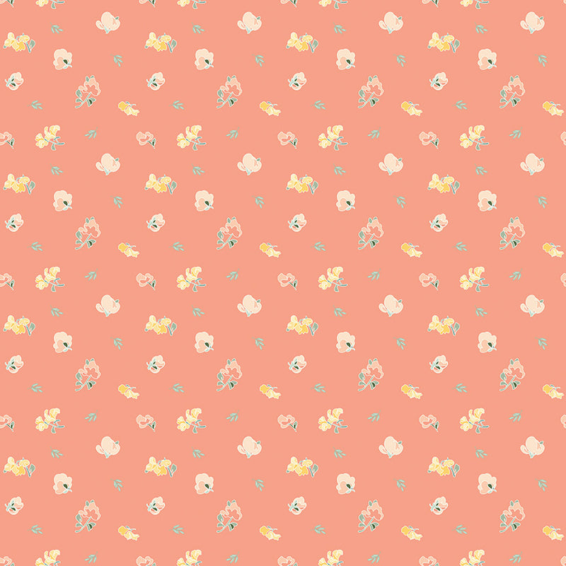 New Beginnings Sweet Peas Apricot Yardage by Sandy Gervais for Riley Blake Designs | C15752-APRICOT