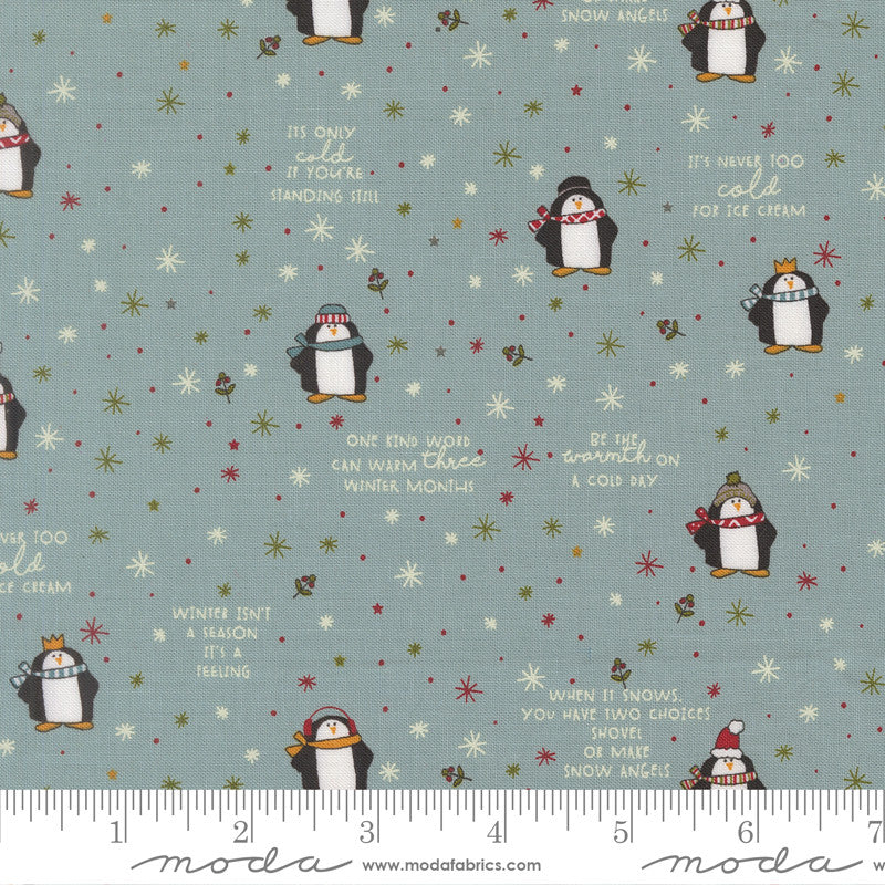 PRESALE Chilly Mr Penguin Storm Yardage by Sweetwater for Moda Fabrics | 55711 15