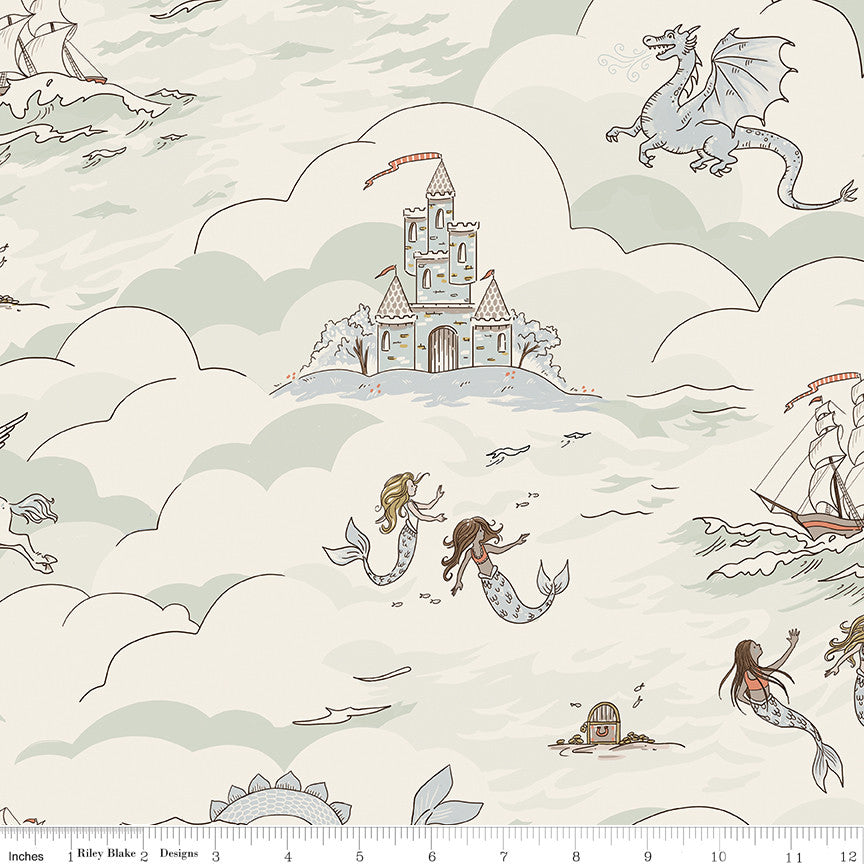 PRESALE Story Land Main Mist Yardage by Sarah Jane for Riley Blake Designs | C18300-MIST