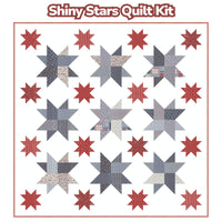 Shiny Stars Custom Quilt Kit With Independence Day by Sweetwater for Moda Fabrics | Quilt Size 72 1/2” x 72 1/2”