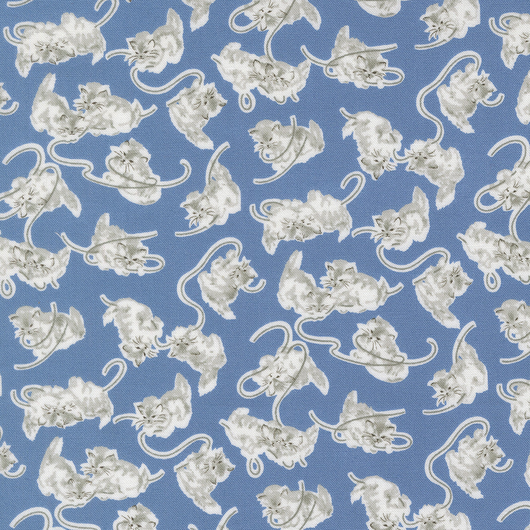 A Cat Named Stitch Georgie Blue Yardage by Camille Roskelley for Moda Fabrics | 55341 13
