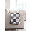 Minky Blanket Fleur Noir Black & White Patchwork by Dreamy Minky Blankets  | Premium Soft Minky Blanket | Blanket Size 60" x 72"