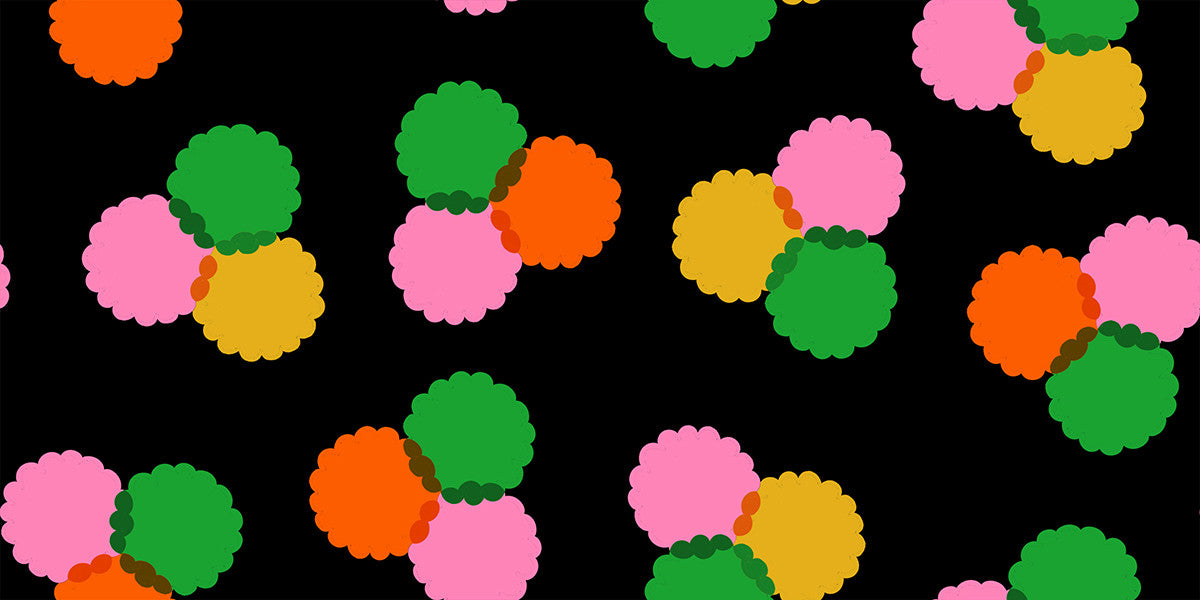 PRESALE Sparkle Mart Puffs Black Yardage by Melody Miller for Ruby Star Society | RS0122 16