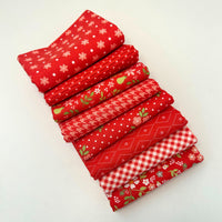 PRESALE Poinsettia and Pear Custom Fat Quarter Bundle Geranium by Sherri & Chelsi for Moda Fabrics | 8 FQs | Curated Bundle