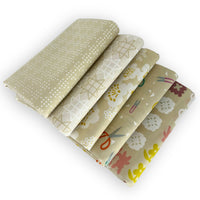 Ruby Star Fat Quarter Bundle Low Volume | Paper Cuts 2 by Rashida Coleman Hale for Ruby Star Society | 5 Fat Quarters | Curated Bundle