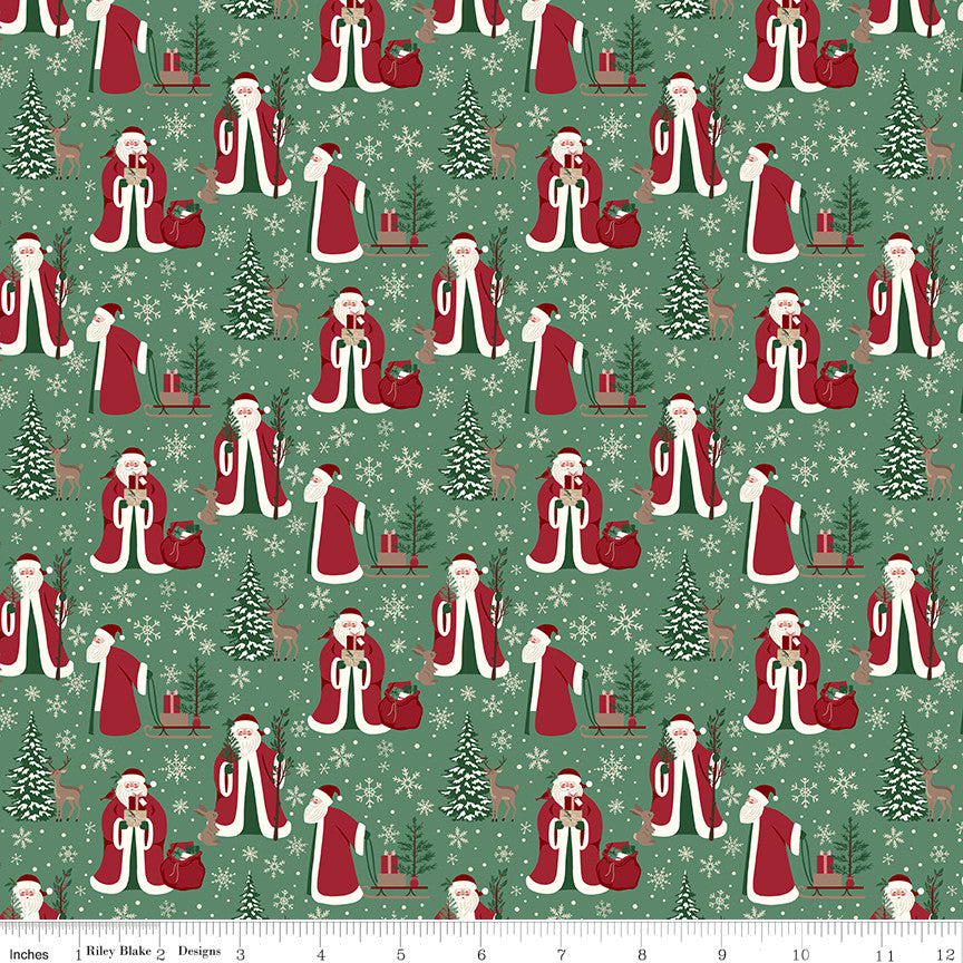 PRESALE Christmas Time Main Green Yardage by Dani Mogstad for Riley Blake Designs | C17820-GREEN