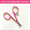 Polka Dot Embroidery Scissors | Pink, Blue and White Options | Small Portable Scissors