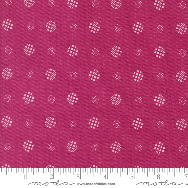 Color Crush Mod Dot Magenta Yardage by V and Co. for Moda Fabrics | 10886 42