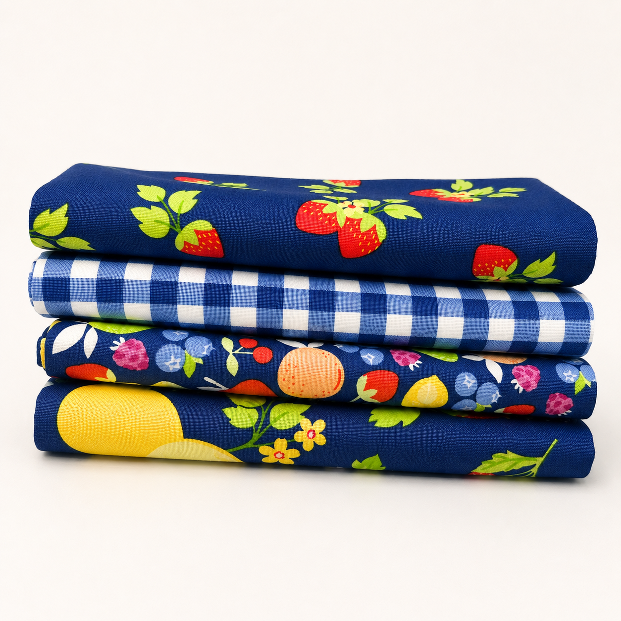 Fruit Salad Custom Fat Quarter Bundle Cobalt Blue by Corey Yoder for Moda Fabrics | 4 FQs | Curated Bundle