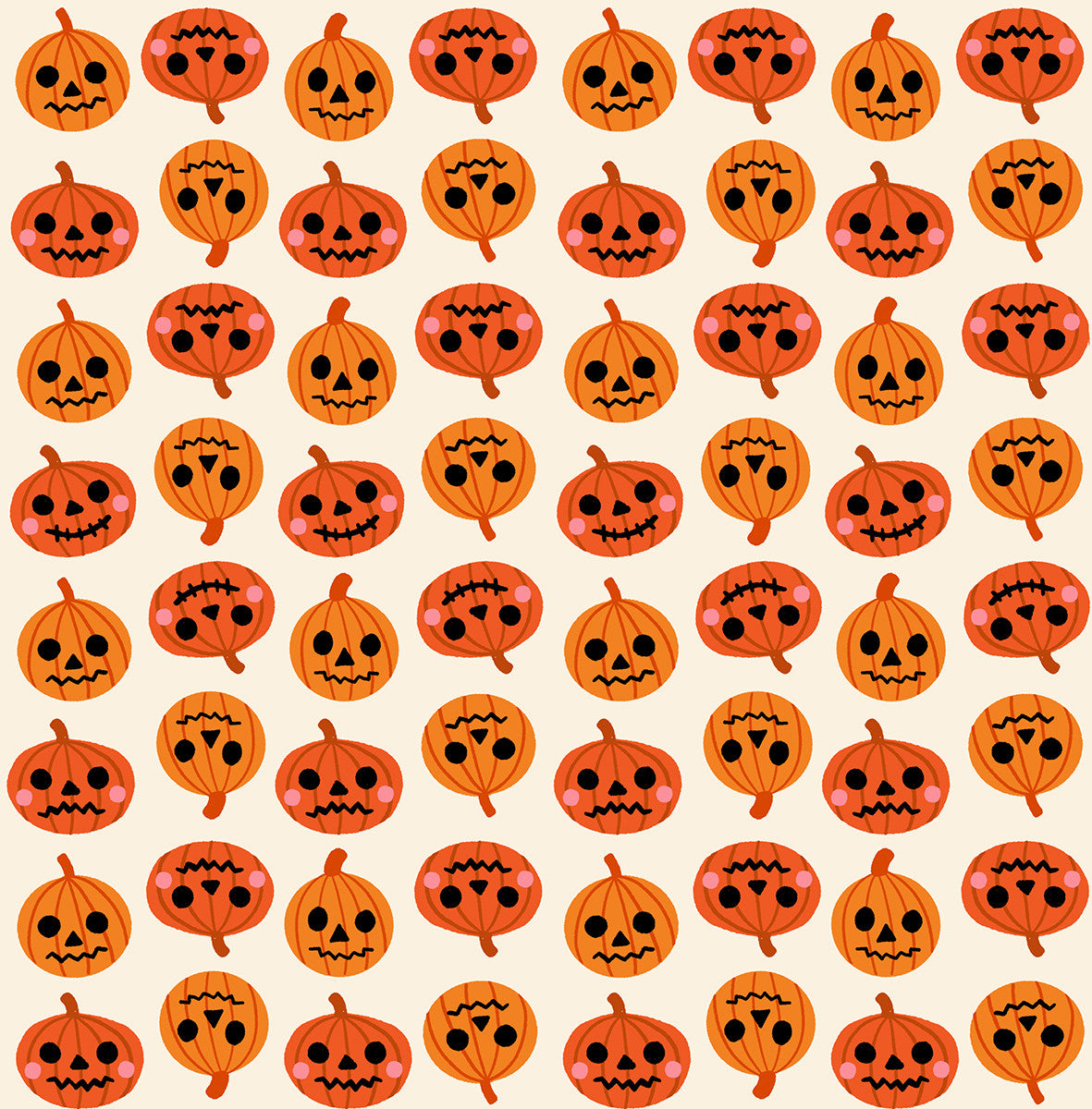 PRESALE Freaky Familiars Pumpkin Party Orange Yardage by Ruby Star Society | RS5196 11