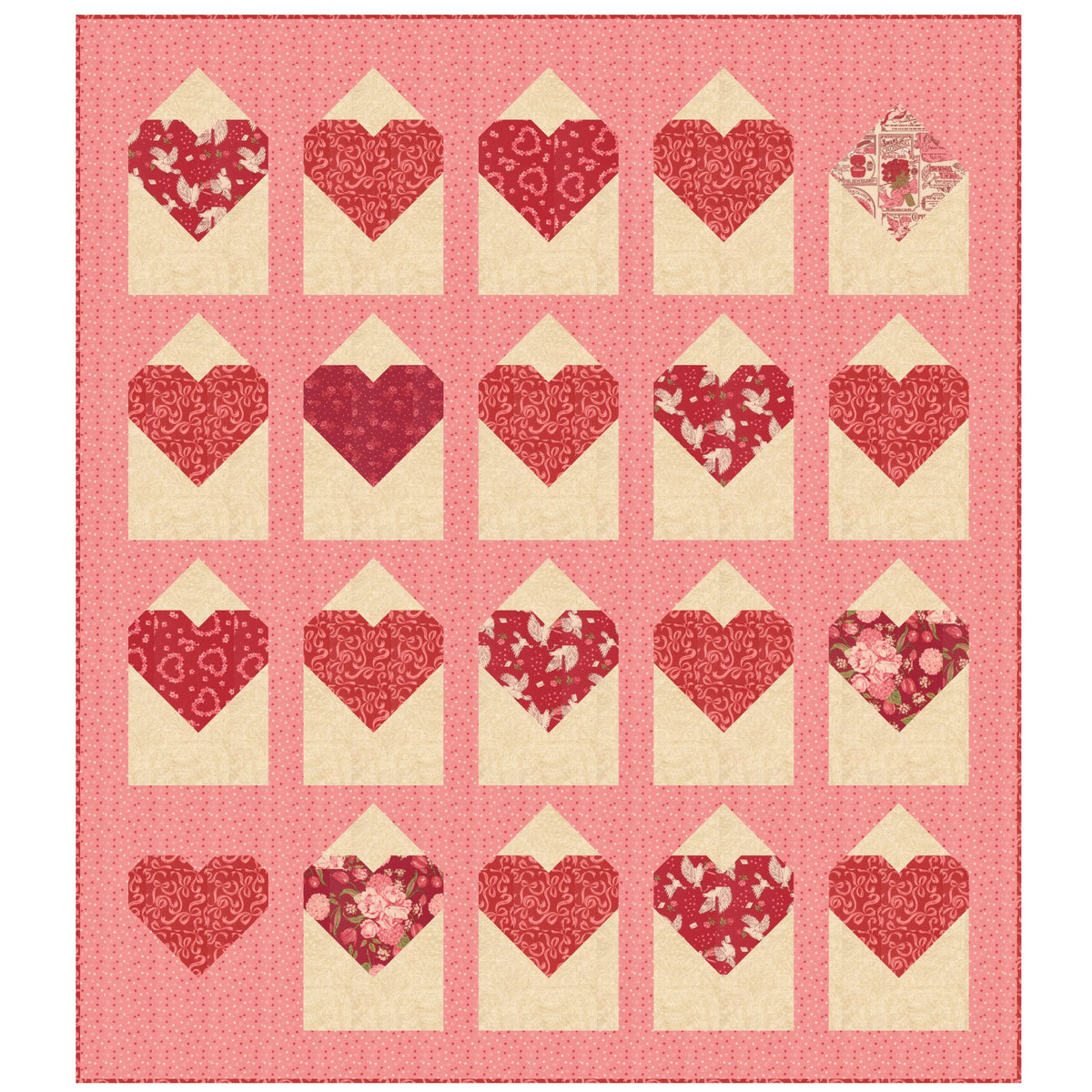 PRESALE With Love Custom Quilt Kit With Je T'aime by Stacy Iest Hsu for Moda Fabrics | Quilt Size 54” x 61”