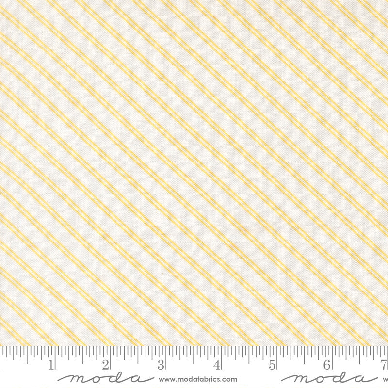 PRESALE Bloomsberry Stripe White Buttermilk Yardage by Camille Roskelley for Moda Fabrics | 55355 11