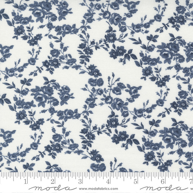 Nantucket Summer Surfside Cream Navy Yardage by Camille Roskelley for Moda Fabrics | 55263 23