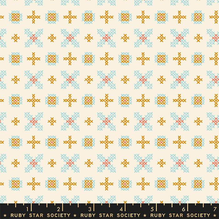 Winterglow Natural Cross Stitch Yardage by Ruby Star Society for Moda Fabrics | RS5111 12