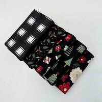 Evergreen Wishes Custom Fat Quarter Bundle Black by Traci Reed for Riley Blake Designs | 5 FQs | Curated Bundle