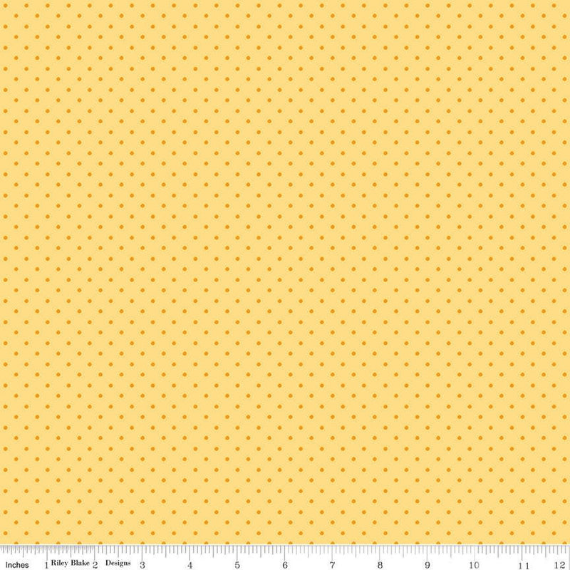 Picnic Florals Yellow Dots Yardage by My Mind's Eye for Riley Blake Designs | C14615 YELLOW