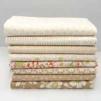 Summers End Custom Fat Quarter Bundle Brown by Fig Tree & Co for Moda Fabrics | 8 FQs | Curated Bundle