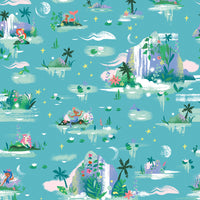 PRESALE Forever Neverland Mermaid Lagoon Peacock Yardage by Jill Howarth for Riley Blake Designs | C15901-PEACOCK