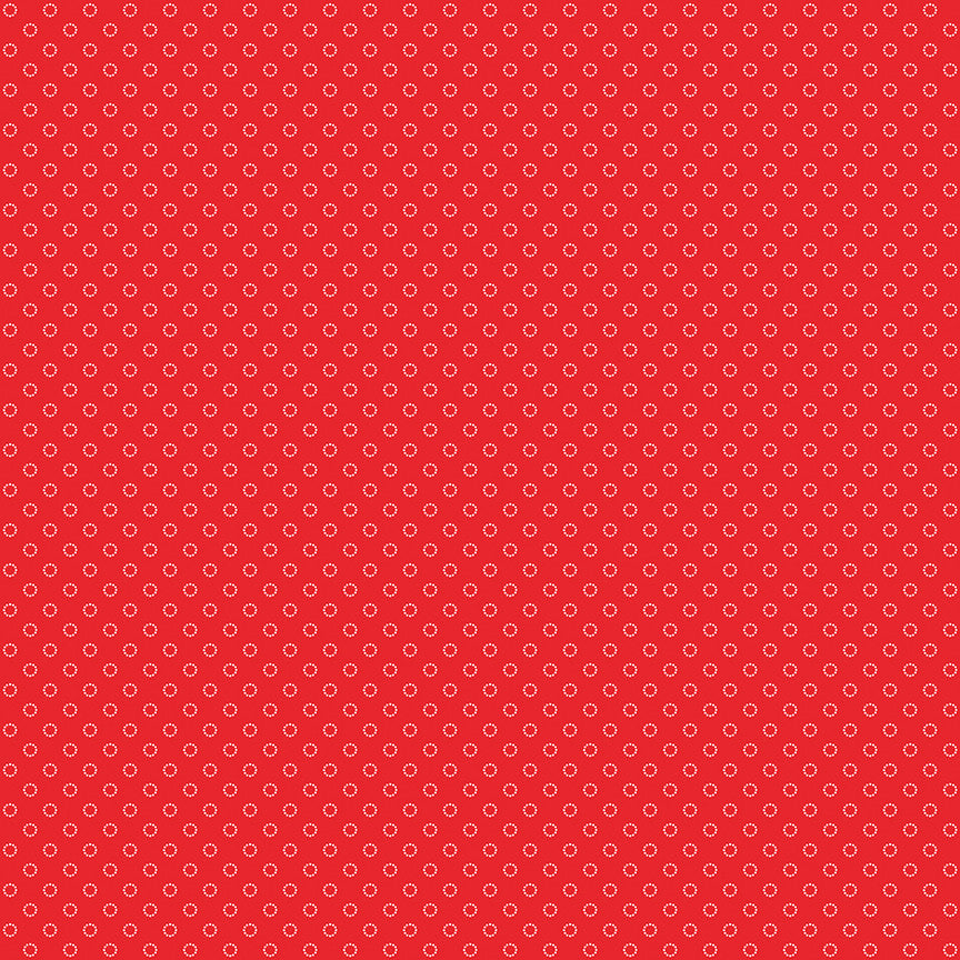 Whimsical Woodland Circle Dots Red Yardage by Tasha Noel for Riley Blake Designs | C17647-RED