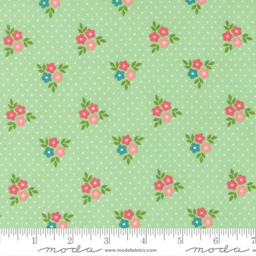 Strawberry Lemonade Mint Bouquets Yardage by Sherri and Chelsi for Moda Fabrics | 37672 17