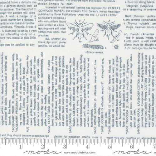 Linen Cupboard Chantilly Charcoal Gardener's Collage Yardage by Fig Tree for Moda Fabrics | 20486 11