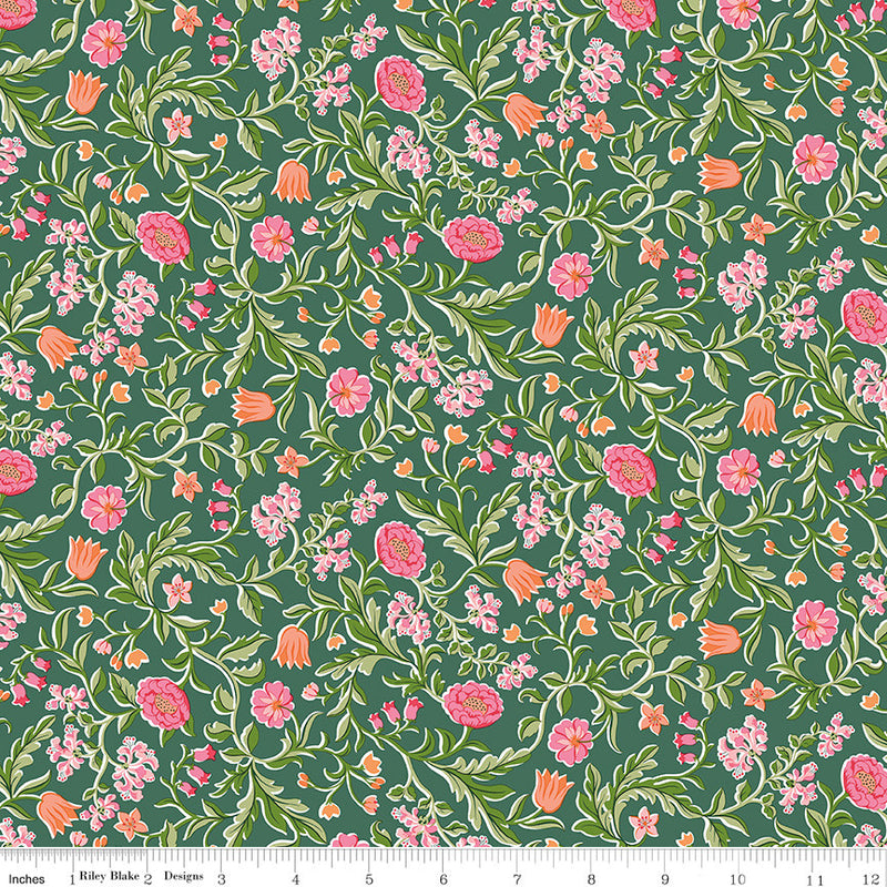 Craft Garden May's Flowers A Yardage by Liberty Fabrics for Riley Blake Designs | 01667453A