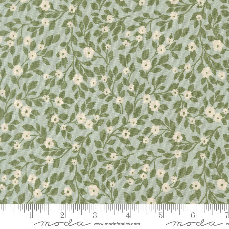 PRESALE True Love Daydream Posies Robins Egg Yardage by Lella Boutique for Moda Fabrics | 5261 14