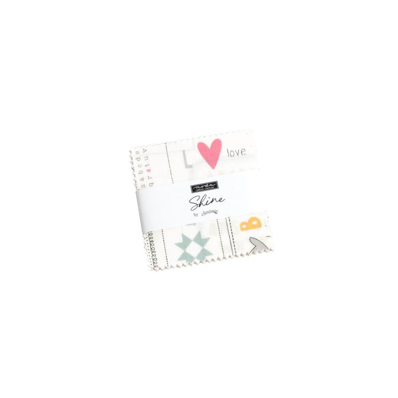 Shine Mini Charm Pack by Sweetwater for Moda Fabrics | 42 Precut 2/5" Squares | 55670MC