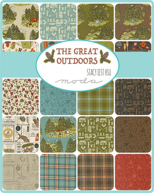 The Great Outdoors Sky Camping Gear Yardage by Stacy Iest Hsu for Moda Fabrics | 20882 18