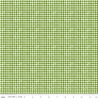 PRESALE Gingerbread Sugary Gingham Green Yardage by J. Wecker Frisch for Riley Blake Designs | C17856-GREEN