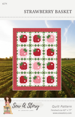 Strawberry Basket Quilt Pattern by Jennifer Long of Bee Sew Inspired | 60" x 77"