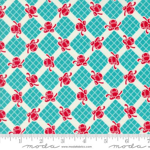 Kitty Christmas Custom Fat Quarter Blue Colorway Bundle by Urban Chiks for Moda Fabrics | Curated Bundle 6 Fat Quarters