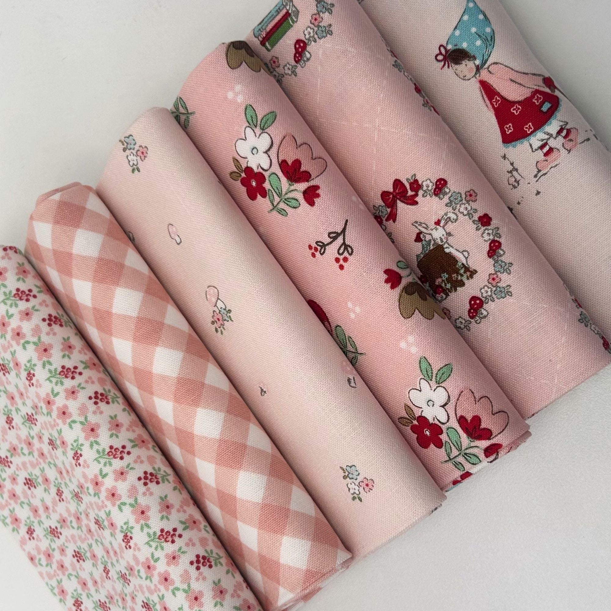 Whimsical Woodland Custom Fat Quarter Bundle Pink by Tasha Noel for Riley Blake Designs | 6 FQs | Curated Bundle