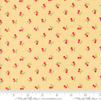 Cali & Co Cherries Soft Yellow Yardage by Corey Yoder for Moda Fabrics | 29194 16