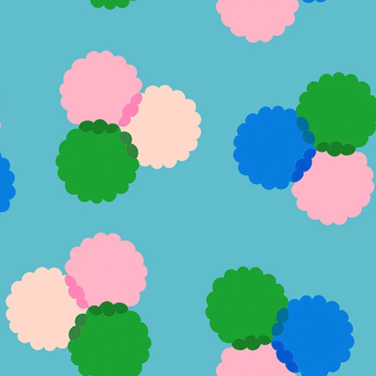 PRESALE Sparkle Mart Puffs Dark Turquoise Yardage by Melody Miller for Ruby Star Society | RS0122 13