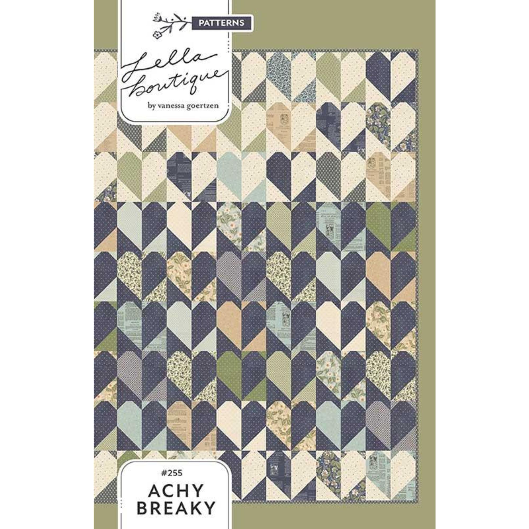 PRESALE Achy Breaky Custom Quilt Kit With True Love by Lella Boutique for Moda Fabrics | Quilt Size 64 1/2” x 72 1/2”