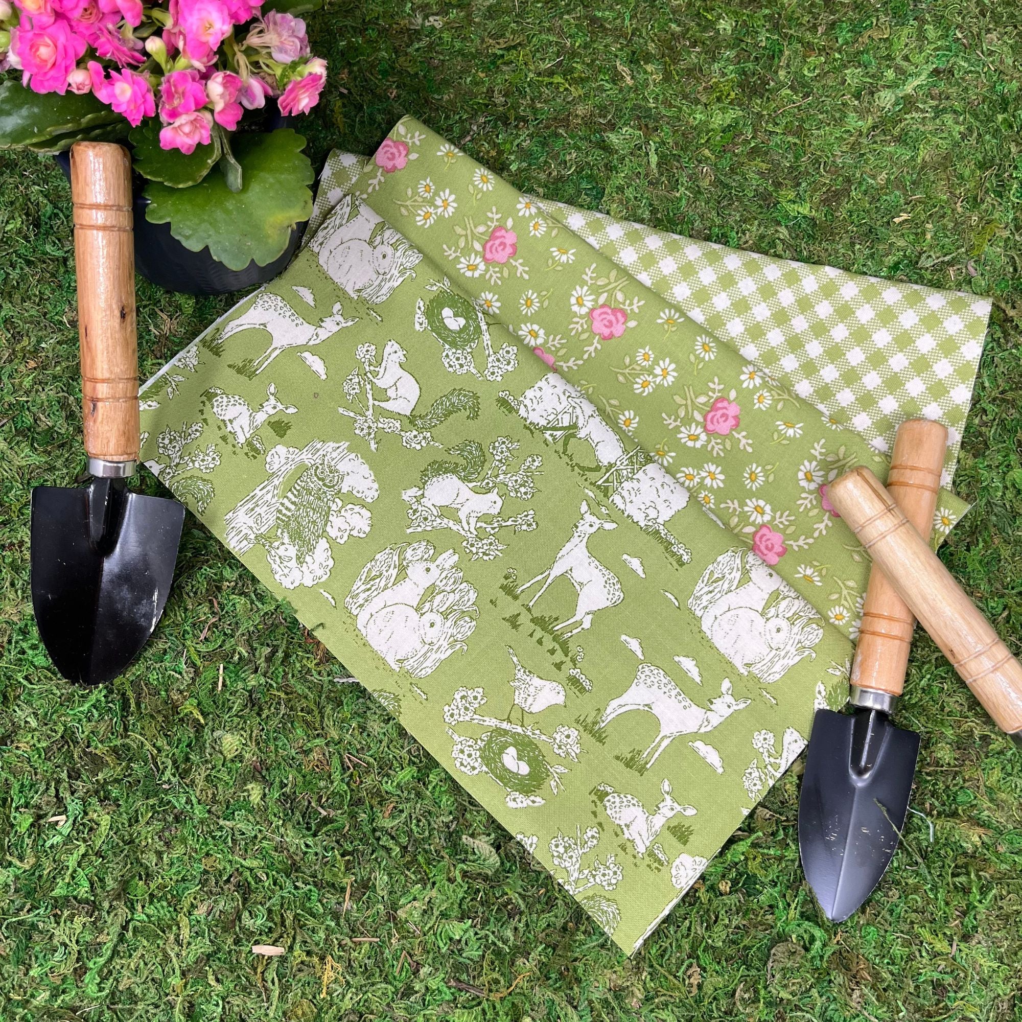 PRESALE My Secret Garden Custom Fat Quarter Bundle Green by Stacy Iest Hsu for Moda Fabrics | 3 FQs | Curated Bundle